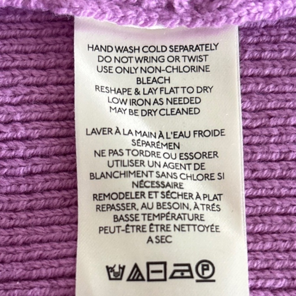 Free People Purple Ribbed V-Neck Cropped Sweater Vest XS OB1751760 - Picture 4 of 8